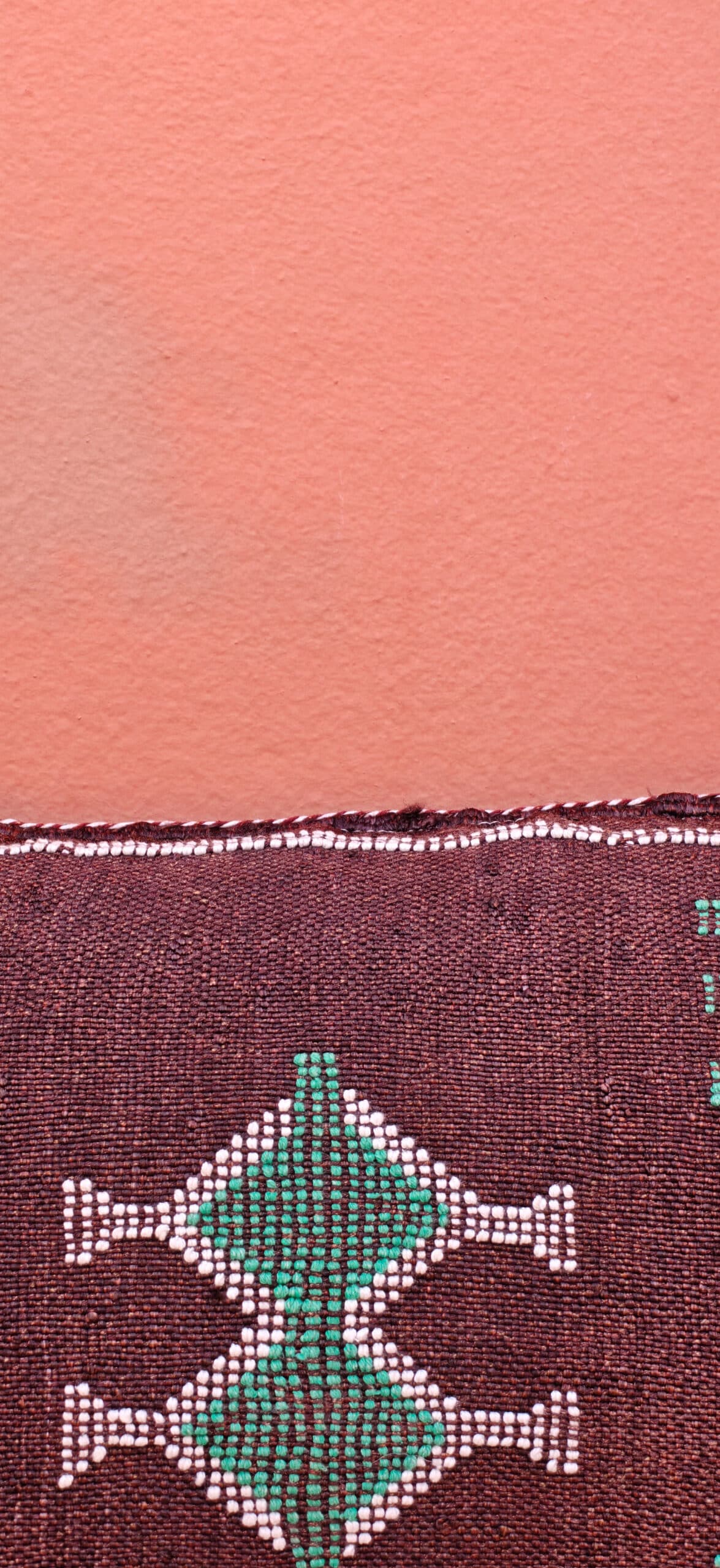 Sabra Lumbar Cushion - Cocoa Brown & Emerald Diamond 2