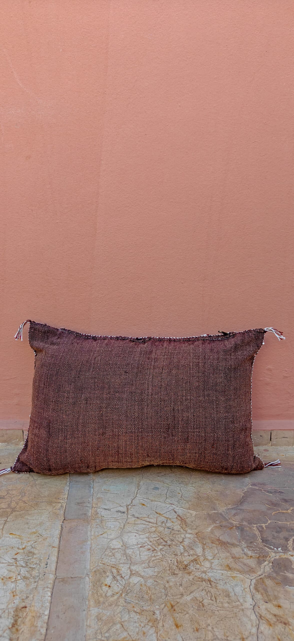 Sabra Lumbar Cushion - Cocoa Brown & Emerald Diamond 3