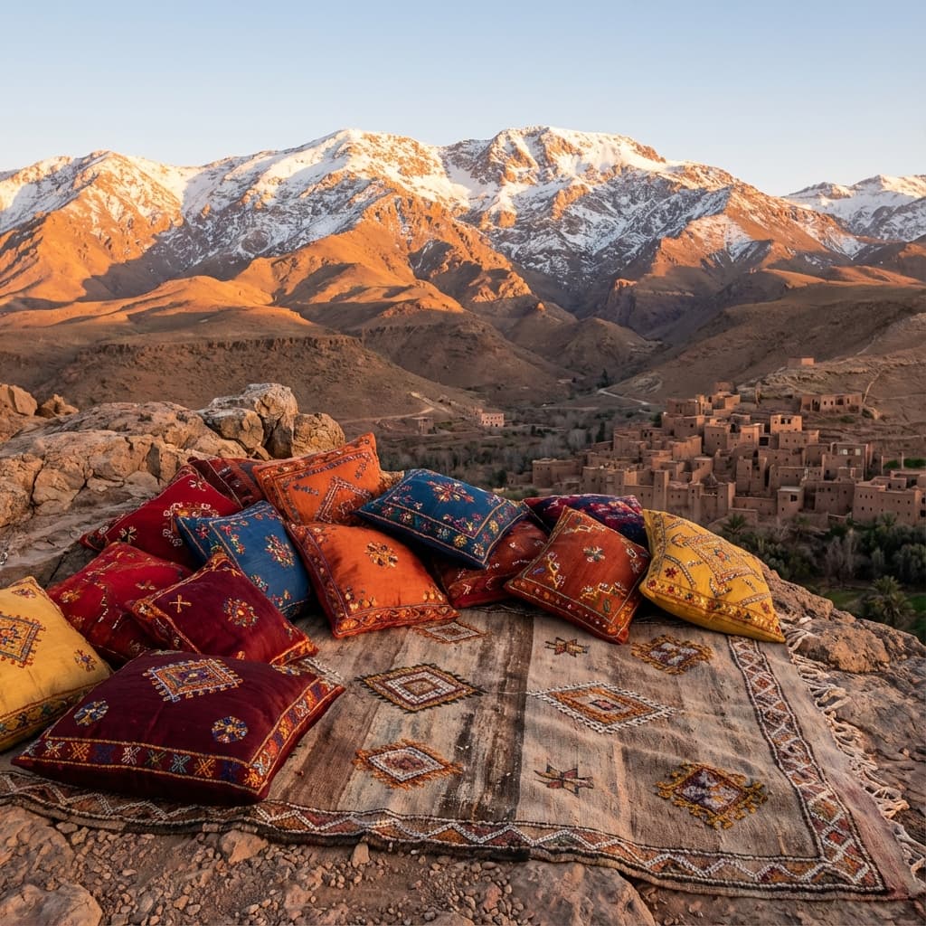 Atlas Mountains with Sabra pillows