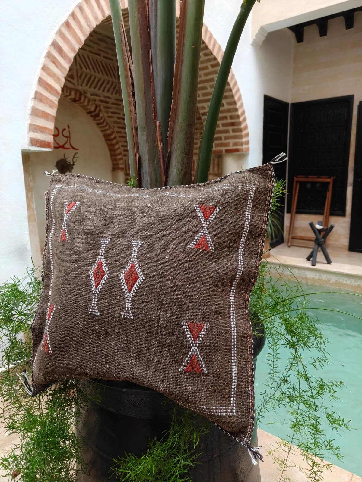 Cactus Silk Cushion Cover From Marrakech Sabra by SabraLoom