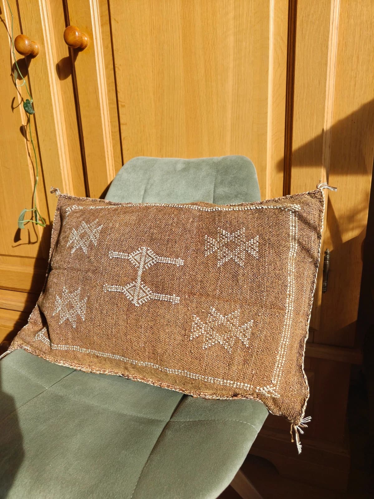 Beautiful Handmade Cushion Cover Of Cactus Silk by SabraLoom