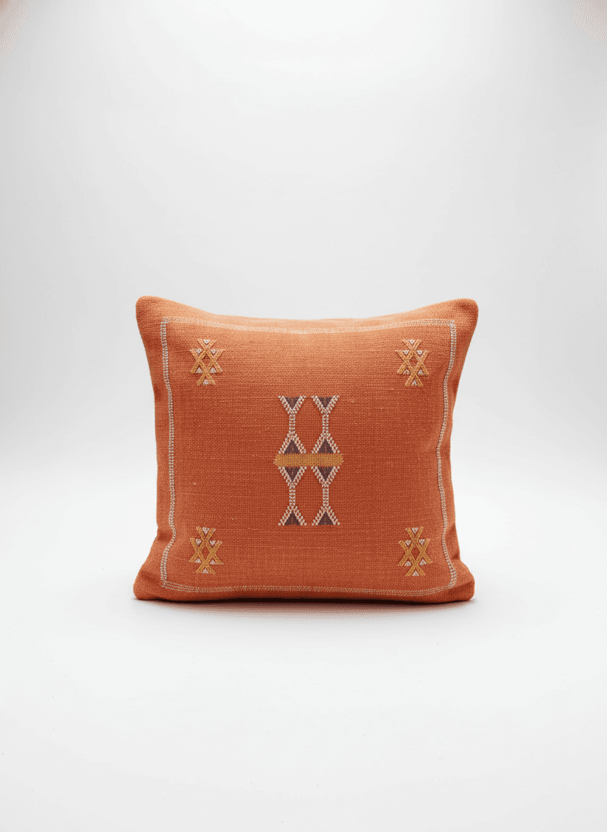 Handmade Cushion Cover Made Of Cactus Silk (sabra) by SabraLoom