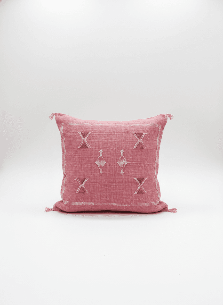 Striking Cushion Cover Made Of Cactus Silk From Marrakesh by SabraLoom