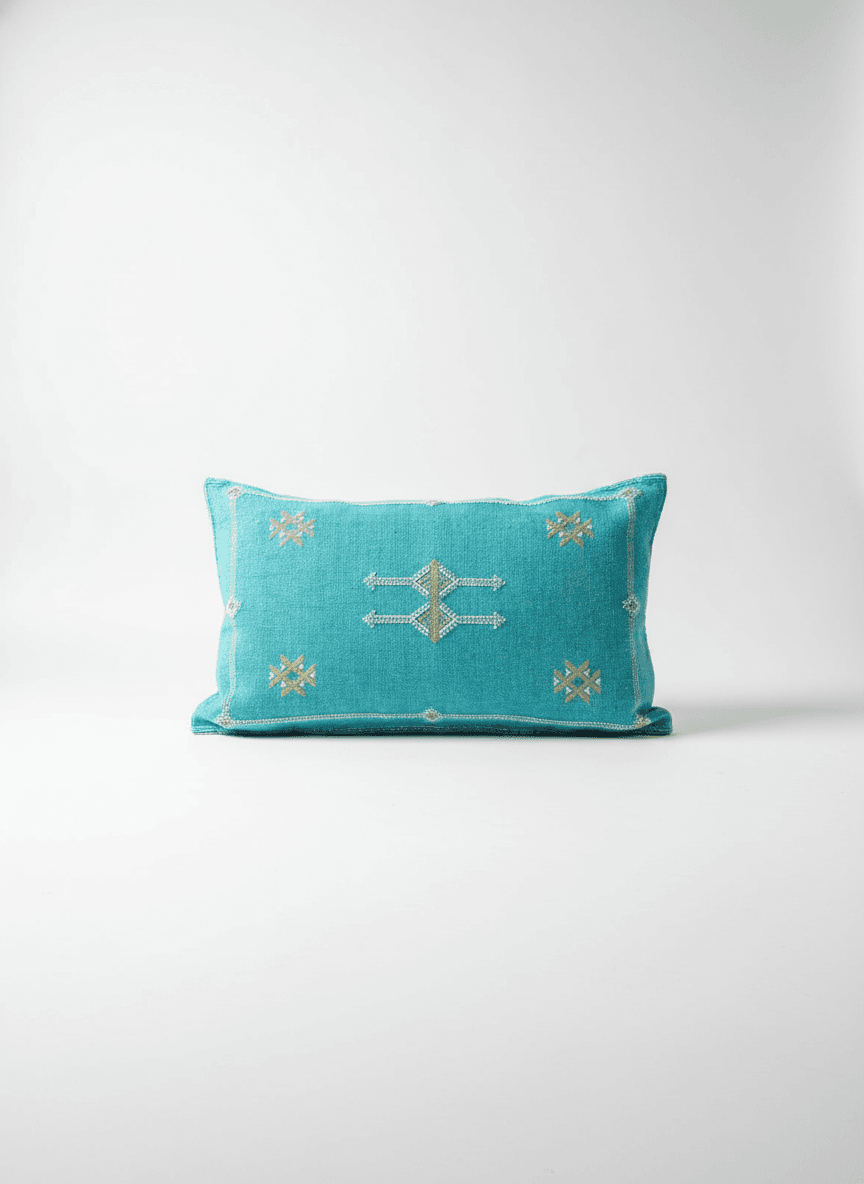 Unique Cushion Cover From Marrakech Made Of Cactus Silk by SabraLoom