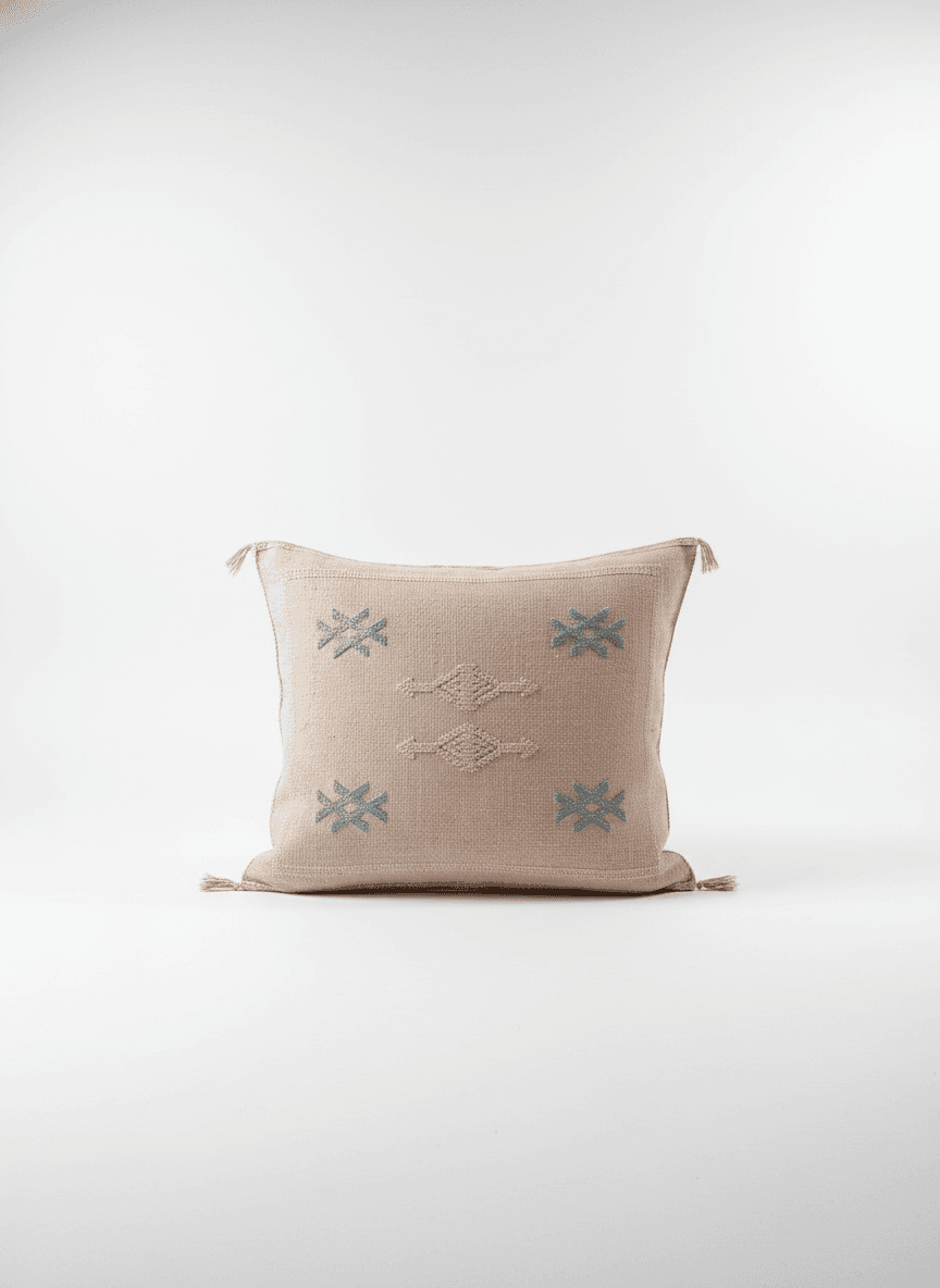 Unique Handmade Cushion Cover From Marrakech Morocco Made Of Cactus Silk by SabraLoom